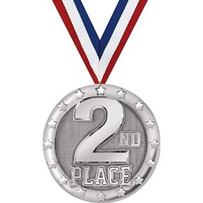 2nd Place Medals - 2" Silver Place Medal Awards Prime