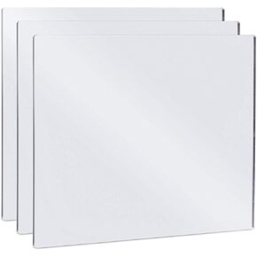 Bright Creations Acrylic Mirror Sheets, Shatter Resistant (3mm, 10 x 8 in, 3 Pack)