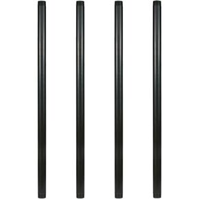 GeilSpace 1" × 16" Pre-Cut Black Metal Pipe, Industrial Steel Fits Standard One Inch Black Threaded Pipes and Fittings - Vintage DIY Industrial Shelving (1" × 16", Black)