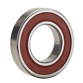 NTN Bearing 6001LLU Single Row Deep Groove Radial Ball Bearing, Contact, Normal Clearance, Steel Cage, 12 mm Bore ID, 28 mm OD, 8 mm Width, Double Sealed