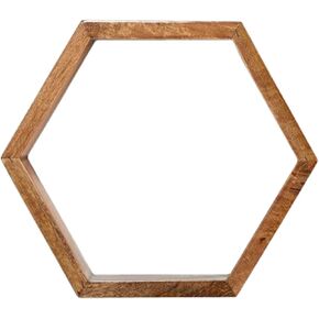 Nearly Natural 12in. Wooden Hexagon Floating Honeycomb Shelf (Set of 5)