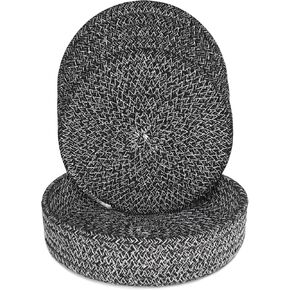 8 Inch Trivets for Hot Dishes, Hot Pots and Pans, Thick Heat Resistant Large Coaster for Kitchen, Hot Pads, Kitchen Essentials, Kitchen Decor for Table & Countertop with Storage Basket, 5 Pcs