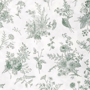 100Pcs Floral Beverage Napkins Sage Green White Disposable Paper Napkins Flowers Luncheon Cocktail Dinner Hand Towels for Wedding Bridal Baby Shower Birthday Tableware Decorations