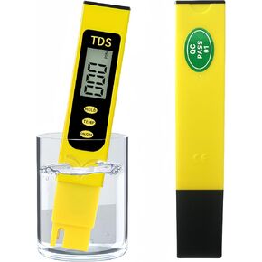 2 في 1 TDS Merer ومقياس درجة الحرارة، جهاز قياس المياه الرقمي TDS Meter، مياه الشرب، حمام السباحة، حوض السمك، المختبر، الزراعة المائية، نطاق قياس 0-9999 جزء في المليون in Kuwait