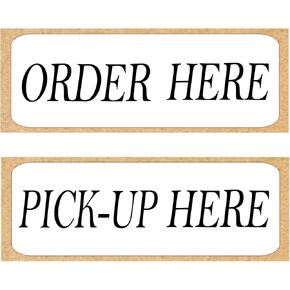 Top label Order Here and Pick Up Here Signs,8X4 Inch Restaurant Decals,10 Pcs