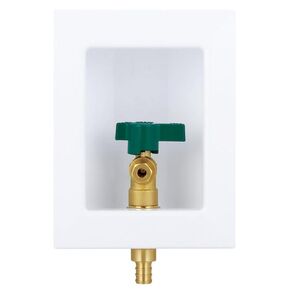 1/2 inch Crimp PEX-B Pre-Assembled Ice Maker Outlet Box Valve 1/4 inch Recessed Refrigerator Water Line Wall Box with Shut Off Valve LI-ZBQH-520