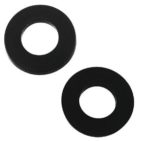 M10 Black Nylon Washers Flat Washer Insulating Round Spacer Black Nylon Insulating Flat Washers Gaskets Spacers Assortment Set (200pcs)