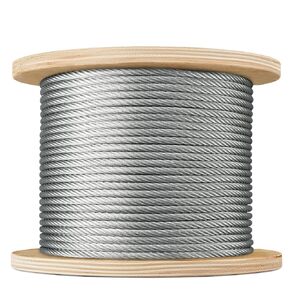 NEREUS 1/4" Stainless Steel Cable, 400FT Stainless Steel Wire Rope Aircraft Cable for Backyard Zipline, Deck Railing, String Lights, 7 x 19 Strands Construction