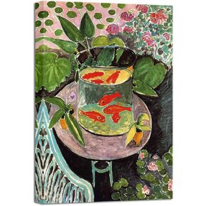 Wieco Art Canvas Wall Art Goldfish by Henri Matisse Colorism Aesthetic Abstract Canvas Prints for Wall Decor and Home Office Decorations