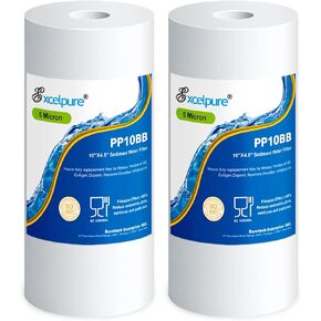 Whole house Sediment Water Filter 10" x 4.5" (5 micron）Compatible with Culligan RFC-BBSA , WFHD13001B, GXWH35F, GXWH30C, 3M Aqua-Pure AP817,Whirlpool WHKF-GD25BB (2 PACK)