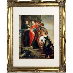 Vintage Gold Ornate Baroque Carved Wood Picture Frame with Mat (Gold, 11x14 matted to 8x10)
