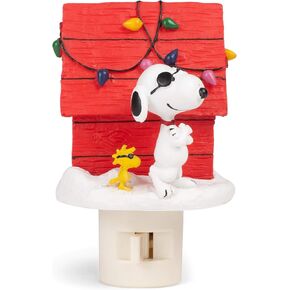 Peanuts 4.25 Inch Tall Snoopy Joe Cool Night Light Christmas Doghouse
