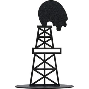 Oil Derrick Petroleum Industry Cake Topper Centerpiece - 7 Inch