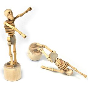 Kikkerland Skeleton Lazy Bones Sculpture, Tan