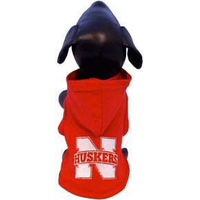 NCAA Nebraska Cornhuskers Collegiate Cotton Lycra Hooded Dog Shirt