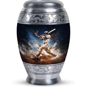 Explosive Baseball Hit - Decorative Urns for Human Ashes - Cremation Urn for Human Ashes - 3 Inch - Pack of 1 - Urns for Ashes Keepsake - Mini Keepsake Urns - Miniture Urn - Human Remain Urn
