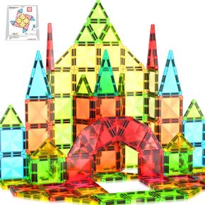 PicassoTiles 36 قطعة مكعبات بناء البلاط المغناطيسي سلسلة ألماس صغيرة لعبة ممغنطة حجم السفر صغير الحجم ومحمول مغناطيسي لعبة بناء مغناطيسية STEM لعبة حسية التعليم المبكر للأطفال من عمر 3 سنوات فما فوق PTM36