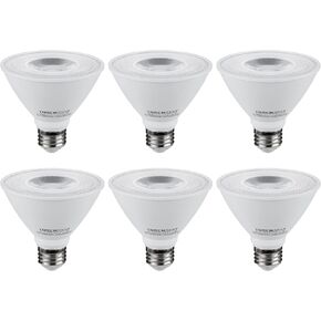 TORCHSTAR PAR30 Short Neck LED Bulb, CRI90+ Dimmable Spot Light Bulbs, 8W Equivalent 75W, UL & ES Listed, E26 Medium Screw Base, Super Bright 800 LM, 3000K Warm White, Pack of 6