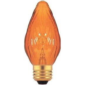 Bulbrite 40W Fiesta Style Chandelier Bulb, Medium Base, Amber (6 Pack Amber)