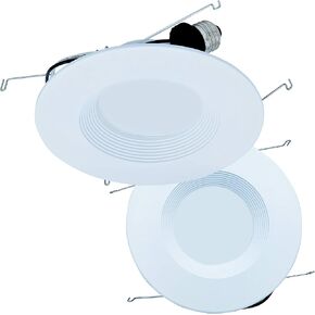 AH Lighting Retrofit Kit Baffle Reflector Trim, 6 Inch Dimmable LED 5CCT Downlight Recessed Lighting, 14 Watt, 1000 Lumens, ES Qualified, UL Listed