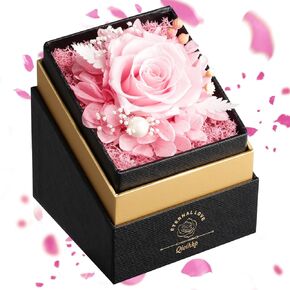 Preserved pink Rose, Mothers Day Roses in a Box, Forever Preserved Roses Gift for Mom, Christmas Gifts for Women/Mom/Girlfriend/Wife/Grandma/Her