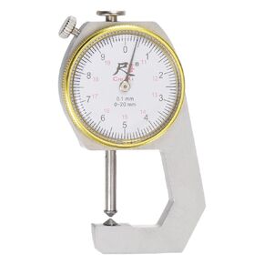 HARFINGTON Metal Dial Thickness Gauge 0-20mm | 0.01mm Mechanical Thickness Tester Gauge Cusp Head for Measure Sheet Metal Harden Board