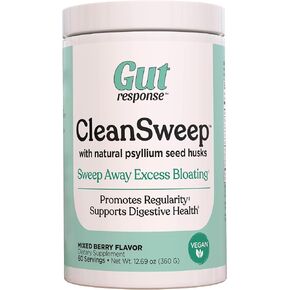 CleanSweep with Natural Psyllium Seed Husks & Beet Fiber, Natural Healthy Detox, Promotes Bloating Relief, Weight Management, Facilitates Bowel Regularity, Mixed Berry Flavor, 60 Servings