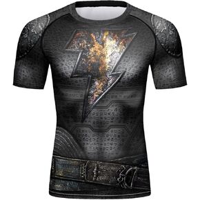 Red Plume Men's Compression Sports Fitness Short Sleeve Training Base Layers Shirt