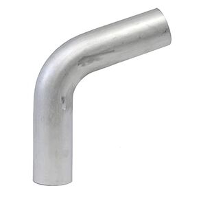 HPS 2.5" OD, 70 Degree Bend Aluminum Elbow Tubing, 6" Leg Length on Each Side, 2 1/2" Clr, 6061 T6 Seamless 16 Gauge, Wall Thickness: 0.065", ALE70-91780, 2.5" OD, Aluminum