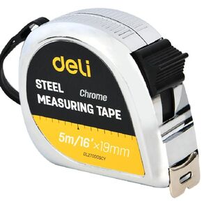 deli Tape Measure 16ft/5m, Easy Read Measuring Tape Steel Retractable Ruler with Metric/Fractional, for Surveyors, Engineers and Electricians, with Durable Protective Casing