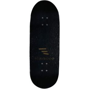 NOAHWOOD Wooden Fingerboard Complete NW8.0 360flip King of Finger Deck+ NW3.0 King Trucks Silvery +NW3.0 Black Wheels (Black Maple, 100x34mm Set)