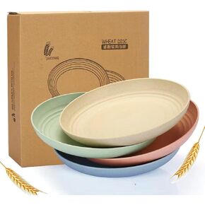 Unbreakable Cereal Bowls 24 oz - Reusable Wheat Straw Bowl - Dishwasher -Microwave Safe - Bamboo Kids Bowls Set, Soup Salad Rice Oatmeal Desserts- BPA Free, Eco-Friendly