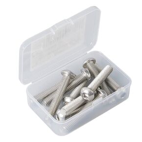 M8 x 80mm Button Head Socket Cap Screws Bolts, Stainless Steel 304, Bright Finish, Fully Threaded, Metric Allen Hex Drive, 10PCS