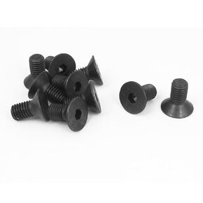 uxcell M10 x 20mm Metric Hex Socket Countersunk Head Screw Bolts Black 10PCS