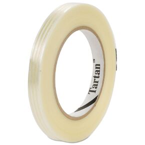 3M 8934 Tartan Filament Tape, Clear, 4 mil, 48 mm x 55 m, Pack of 24