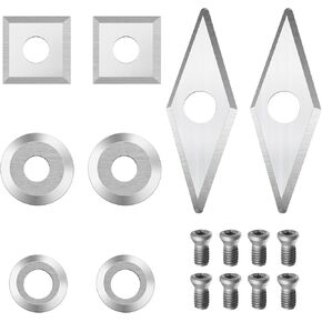 Carbide Woodturning Tool,4Pcs Carbide Tipped Wood Turning Tools Set,Solid Wood Handle and Carbide Inserts Perfect For Woodturning or Small to Mid-Size Turning Project