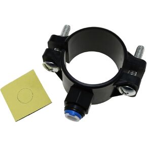 Drain Saddle Valve Clamp Plastic Drain Saddle Valve 1/4 Inch Quick Connect Drain Saddle Valve For RO System Water Filter (Black) 1PCS