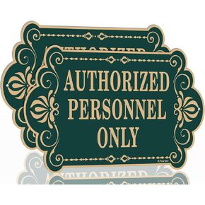 الموظفين المعتمدين فقط علامات 12 "× 8" الموظفين علامات المنطقة المحظورة علامة لباب المكتب جدار المنزل والأعمال عاكس قوي الصدأ الألومنيوم مانعة لتسرب الماء سهلة التركيب 2 حزمة in Kuwait