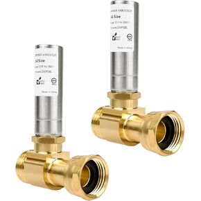 (Pack of 2) JEAPHA Stainless Steel Water Hammer Arrestor For Washing Machine 3/4 Inch Swivel FHT x 3/4 Inch MHT