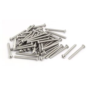 uxcell M4x40mm 304 Stainless Steel Button Head Hex Socket Cap Screws Bolts 55pcs