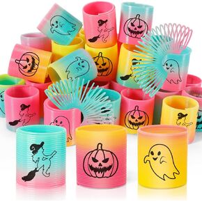 36 Packs Spring Rainbow Magic Fidget Stress Coil Mini Springs Bulk Toys Party Favor Carnival Prize Goodie Bag Stuffers For Kids Boys Girls (Easter)
