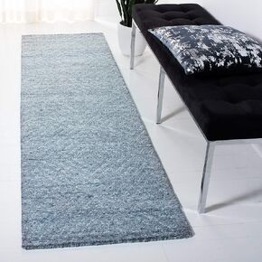 SAFAVIEH Abstract Collection Runner Rug - 2'3" x 6', Blue, Handmade Wool, Ideal for High Traffic Areas in Living Room, Bedroom (ABT146M)