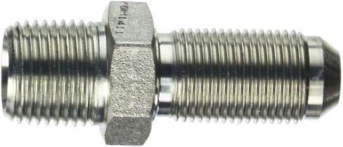 Brennan Industries 2706-08-08 Steel Bulkhead Straight Tube Fitting, 1/2"-14 NPTF x 3/4"-16 SAE Thread, 1/2" Male NPTF x 1/2" Male JIC in Saudi Arabia