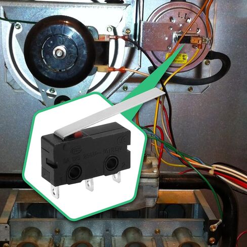 BokWin 12 Pcs Micro Limit Switch with Lever,Micro Switch Nomentary Push Button 3 Pin 125 250VAC in Saudi Arabia