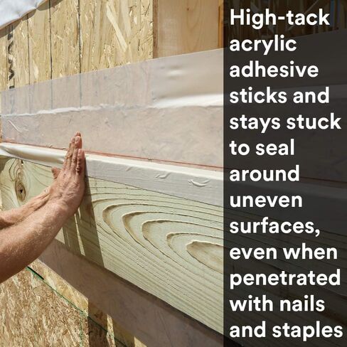 3M Deck and Joist Flashing Tape 8047, 3 in x 75 ft, Waterproof Joist Tape for Decking with Adhesive Backed for a Weather Moisture Barrier for Decks, Joists, Posts, Ledger Boards in Saudi Arabia