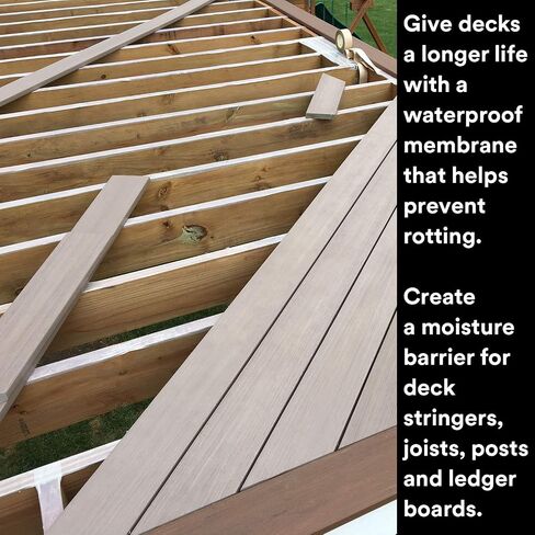 3M Deck and Joist Flashing Tape 8047, 3 in x 75 ft, Waterproof Joist Tape for Decking with Adhesive Backed for a Weather Moisture Barrier for Decks, Joists, Posts, Ledger Boards in Saudi Arabia