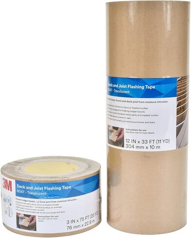 3M Deck and Joist Flashing Tape 8047, 3 in x 75 ft, Waterproof Joist Tape for Decking with Adhesive Backed for a Weather Moisture Barrier for Decks, Joists, Posts, Ledger Boards in Saudi Arabia