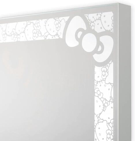 مرآة مكياج فانيتي هالو كيتي RGB بلس فانيتي للمكتب والتطبيق والتحكم باللمس الناعم عاكسة للضوء بألوان قوس قزح مع مرآة مكبرة 3X قابلة للإزالة (أبيض) in Kuwait