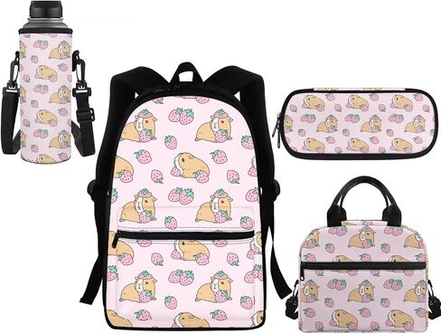 Butterfly Backpack for Girls 6-8 14-16 Kids School Bag Set with Lunchbox Pencil Case Water Bottle Sleeve Elementary Schoolbag Primary Middle School Bookbag Rose Back Pack in Saudi Arabia