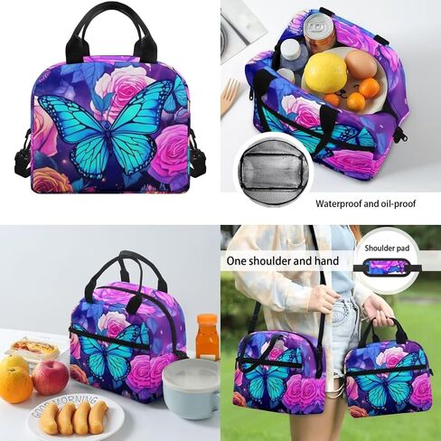Butterfly Backpack for Girls 6-8 14-16 Kids School Bag Set with Lunchbox Pencil Case Water Bottle Sleeve Elementary Schoolbag Primary Middle School Bookbag Rose Back Pack in Saudi Arabia